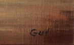 Óleo original sobre Lienzo pintado y firmado por Gut